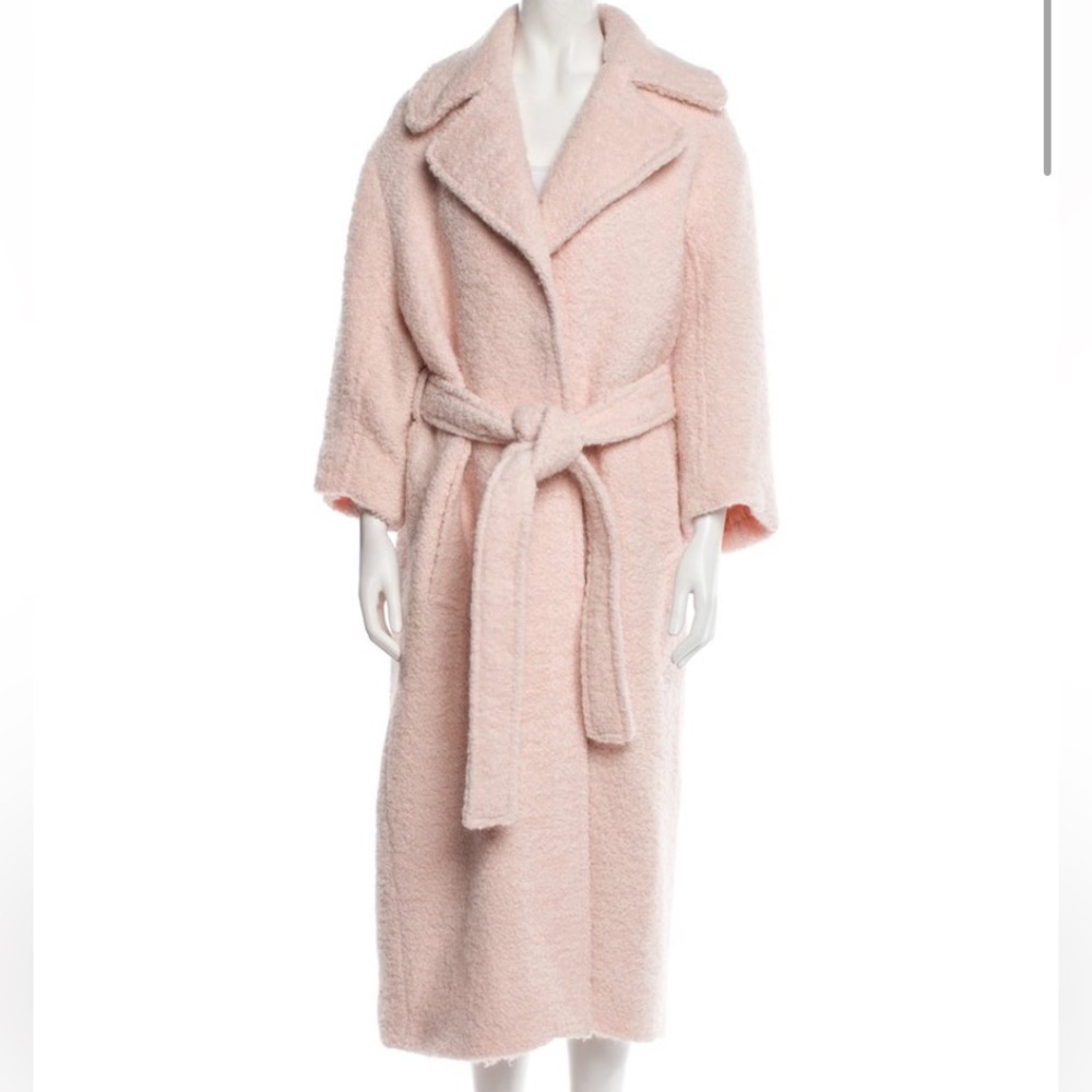 Acne studios pink Boucle coat